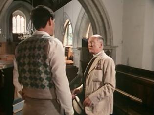 Why Didn’t They Ask Evans? Article Photo - In this scene the Vicar takes his son to task for not finding worthwhile employment