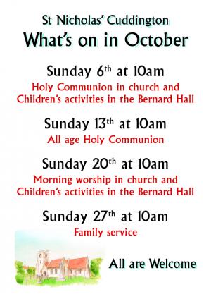 Sunday Services in October Article Graphic