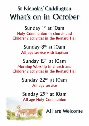Services in October: Sundays @ 10.00am Article Graphic