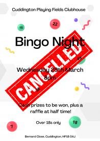 Bingo - Cancelled (29/3/23) Article Graphic
