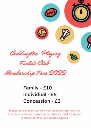 Playing Fields Club Membership Fees 2022 Article Graphic