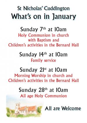Sunday Services in January Article Graphic
