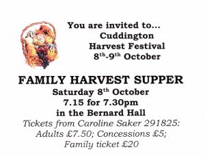 Family Harvest Supper – 8th October Article Graphic