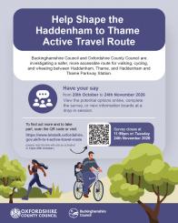 Article Graphic - Help Shape the Haddenham to Thame Active Travel Route