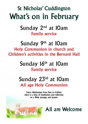 Sunday Services in February Article Graphic