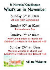 Sunday Services in November Article Graphic