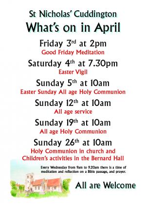 Easter and Sundays  in April Article Graphic