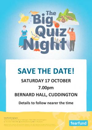 Article Graphic - Quiz Night in aid of Tearfund